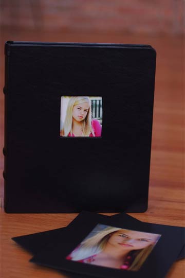 Mattison Image Box in Black Bonded Leather